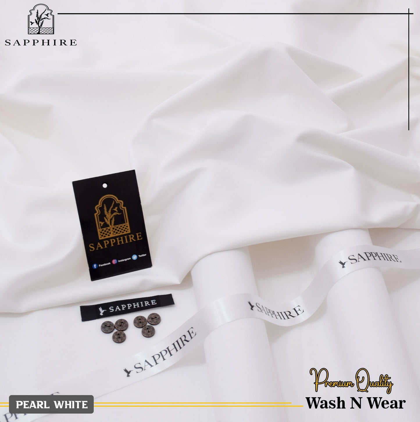 Sapphire Pearl White Wash & Wear