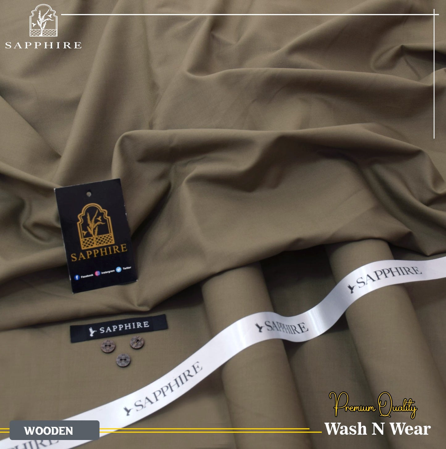 Sapphire Wooden Wash & Wear