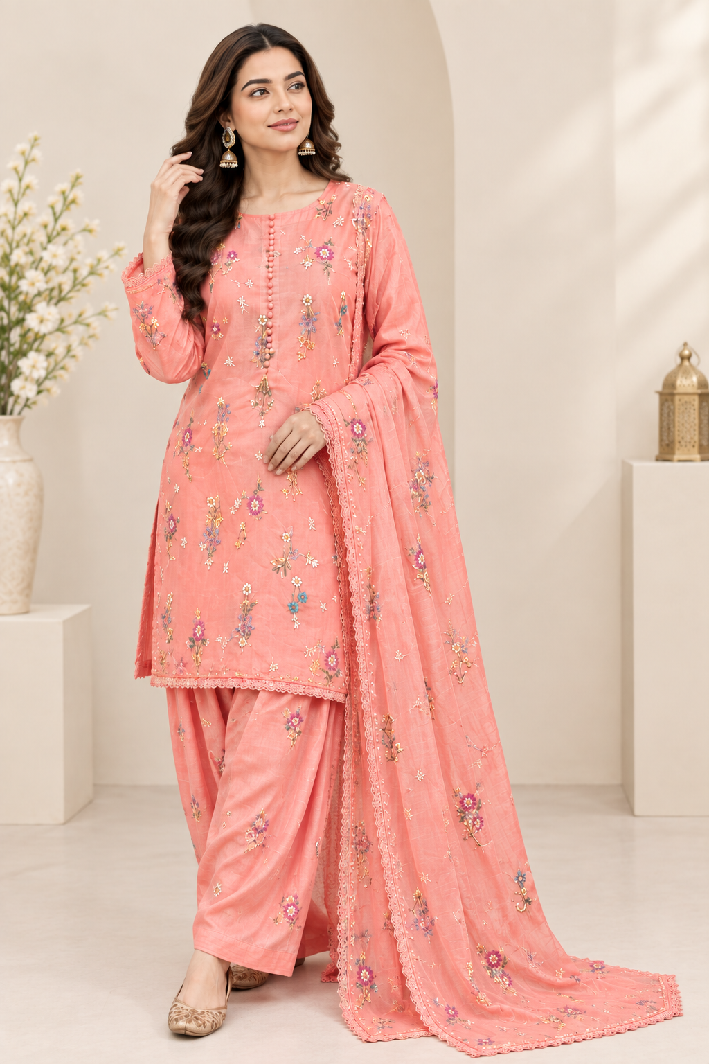 Indian Boti 3-Piece Winter Collection | Code 001