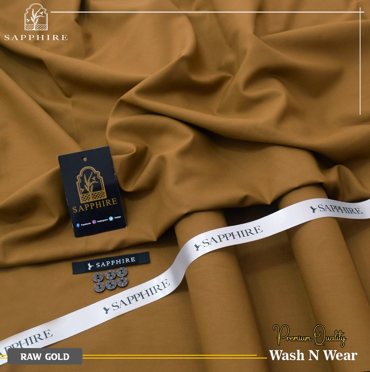 Sapphire Raw Gold Wash & Wear