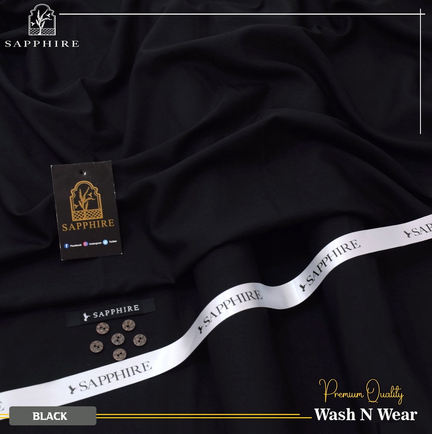 Sapphire Black Wash & Wear
