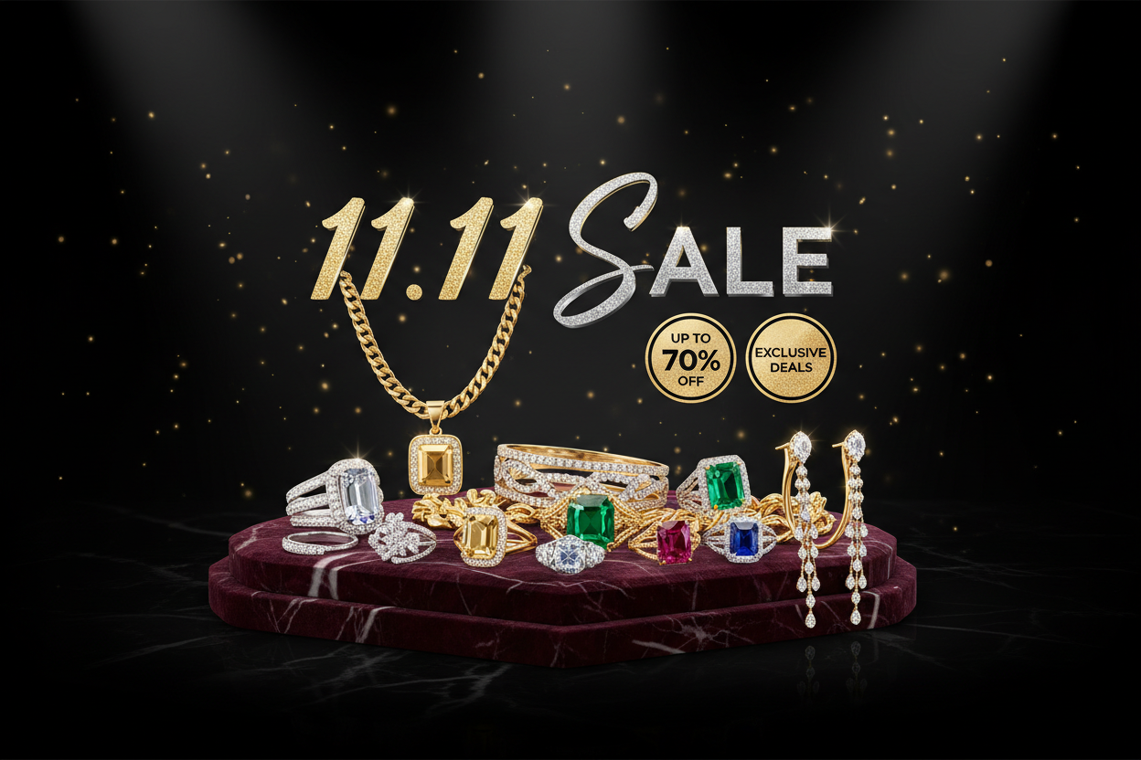 create a pic for me to sell jewellery having 11.11 sale 