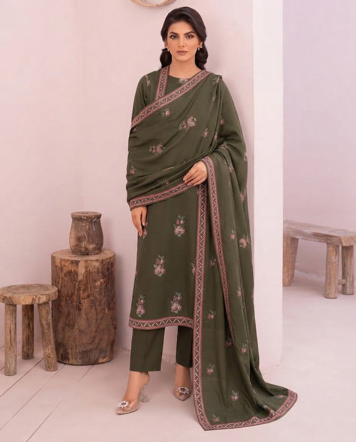 Bareeze Premium Airjet Dhanak 3PC Embroidered Winter Suit