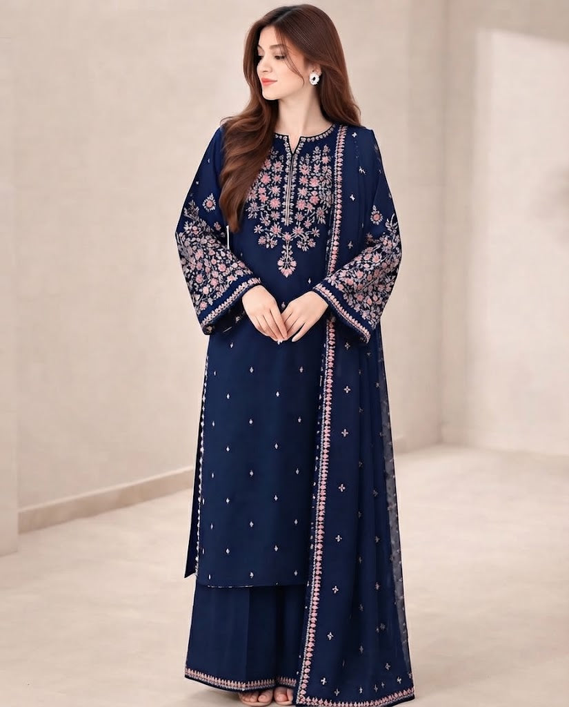 Batik Winter Dhanak 3PC Embroidered Suit | Premium Air-Jet Pure Dhanak Collection 2026-27