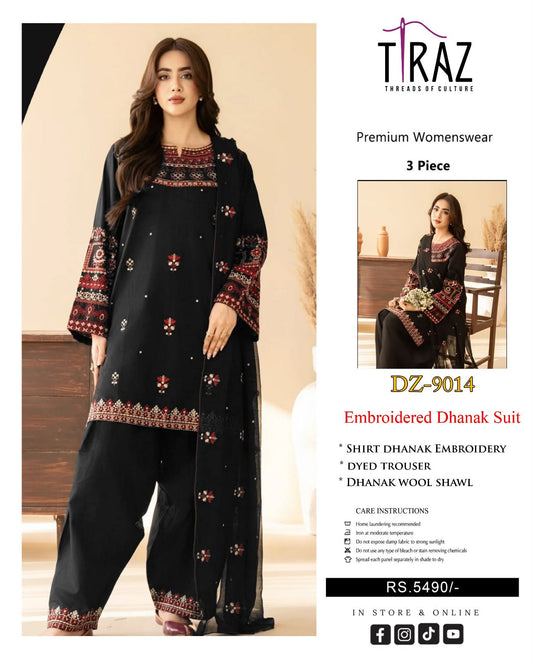 Tiraz 9014 – Winter 3 Piece Heavy Embroidered Collection