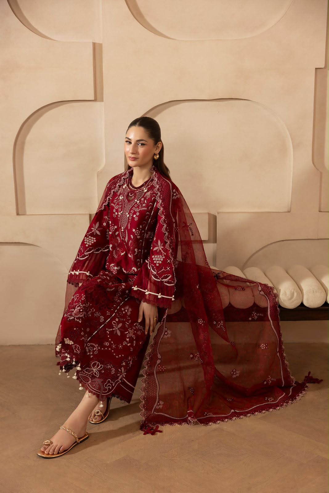 Mehimal 9027 – Premium Dhanak Embroidered 3-Piece Winter Suit