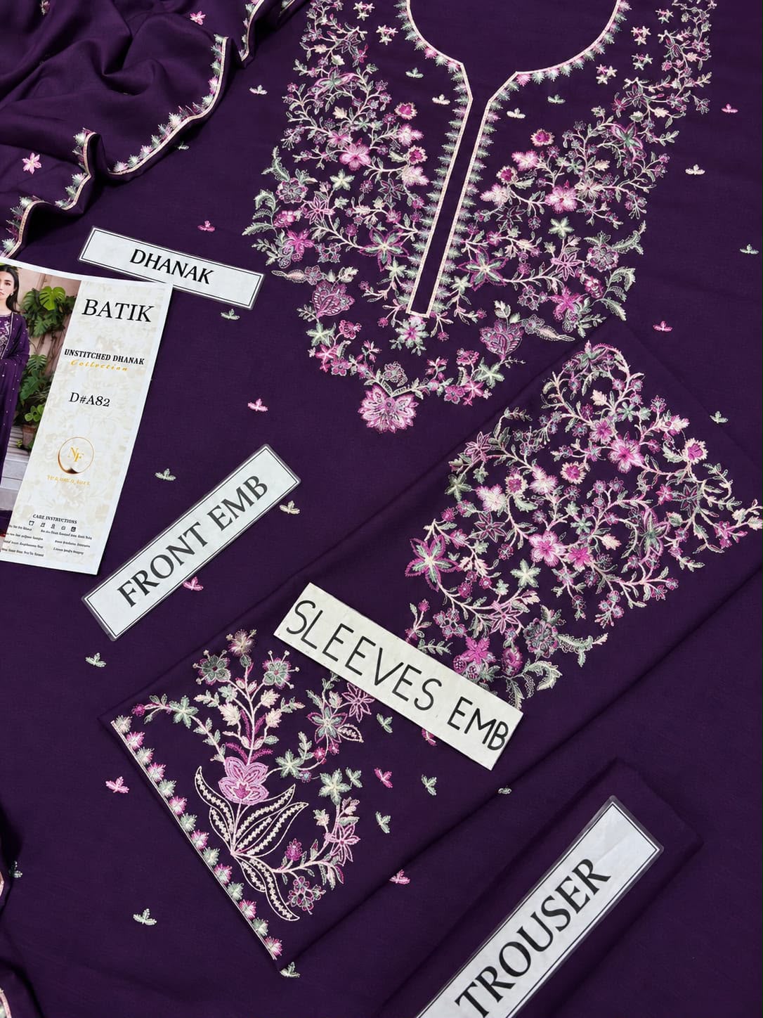 Batik Winter Dhanak 3PC Embroidered Suit | Premium Air-Jet Pure Dhanak Collection 2026-27
