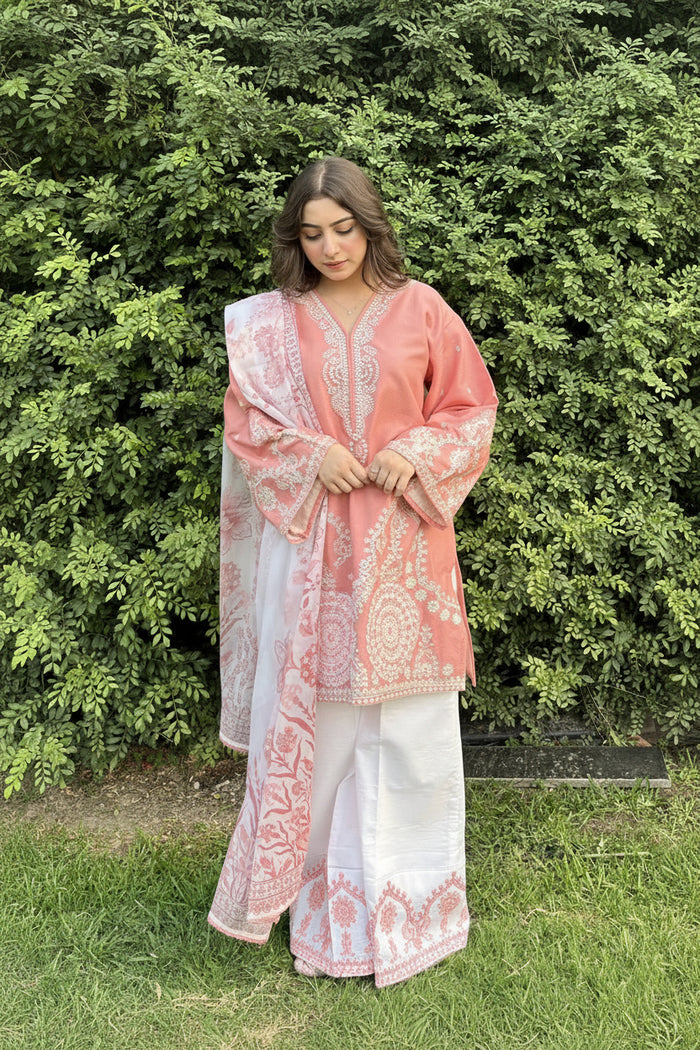 Mohagni 9063 – Winter 3 Piece Embroidered Collection