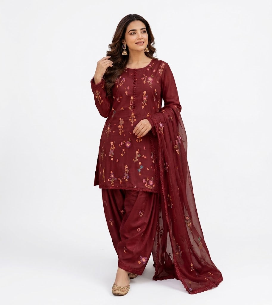Indian Boti 3-Piece Winter Collection | Code 001