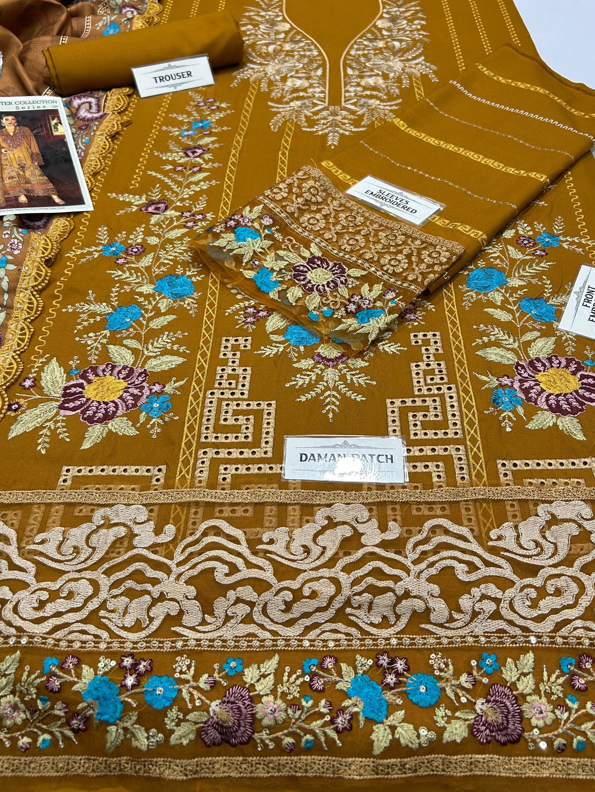 Maria B Premium Air-Jet Dhanak 3PC Embroidered Winter Suit | NF-421
