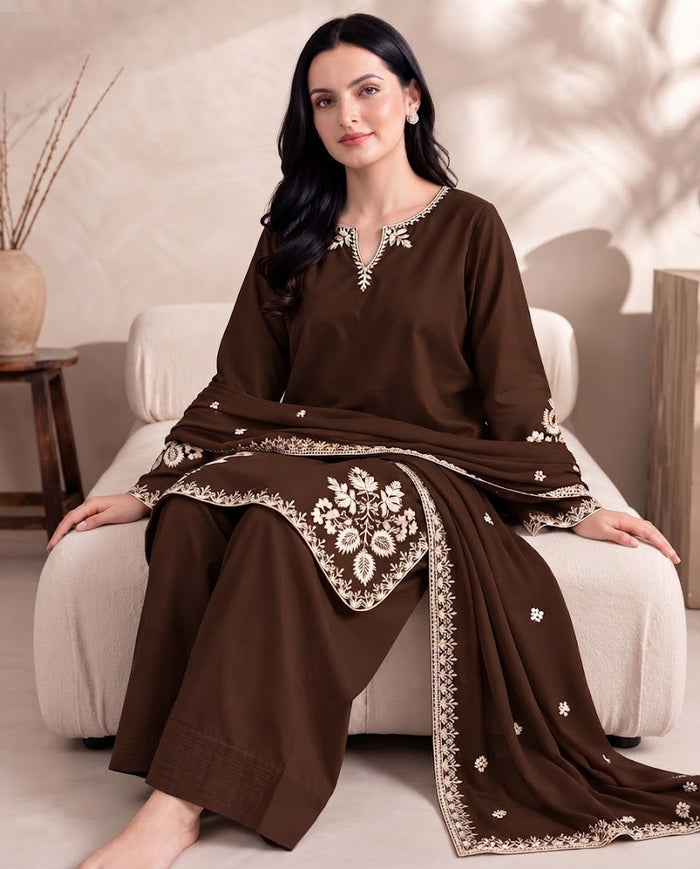 Rumi Set D#3003 Premium Air-Jet Dhanak 3PC Winter Suit
