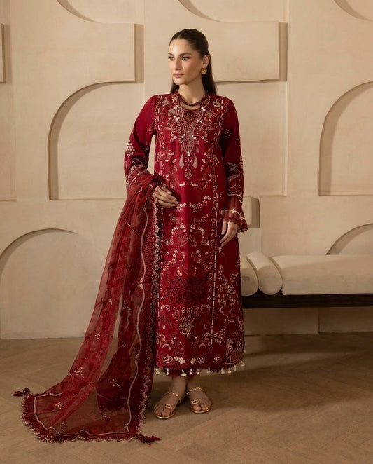 Mehimal 9027 – Premium Dhanak Embroidered 3-Piece Winter Suit