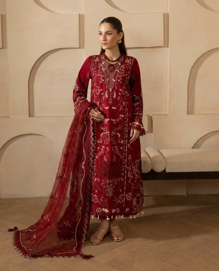 Mehimal 9027 – Premium Dhanak Embroidered 3-Piece Winter Suit