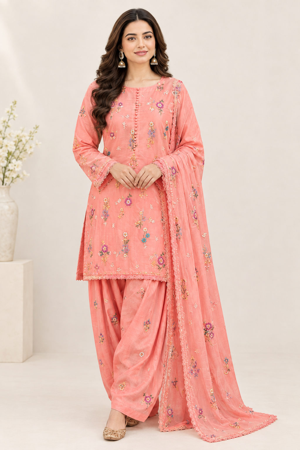 Indian Boti 3-Piece Winter Collection | Code 001