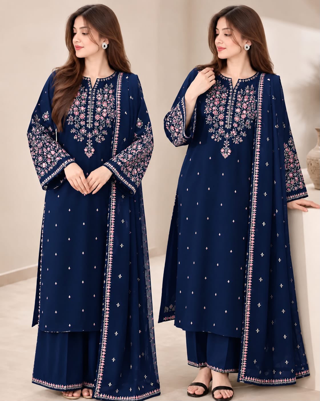 Batik Winter Dhanak 3PC Embroidered Suit | Premium Air-Jet Pure Dhanak Collection 2026-27
