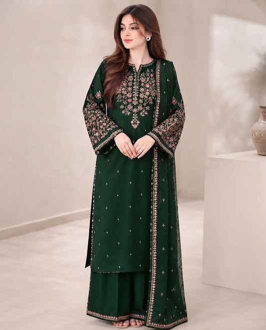 Batik Winter Dhanak 3PC Embroidered Suit | Premium Air-Jet Pure Dhanak Collection 2026-27