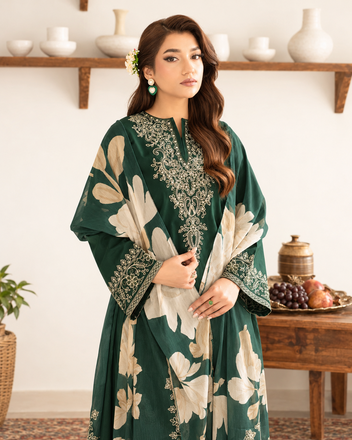 BATIK Premium 3-Piece Embroidered Suit | Winter Collection 2026–27