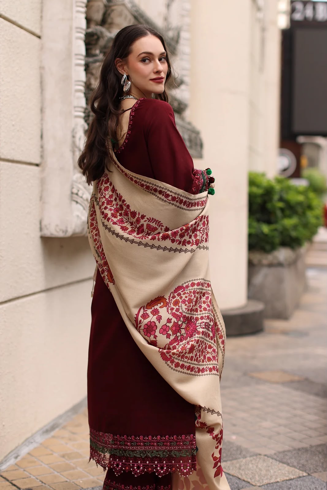 CHARIZMA Premium Dhanak 3-Piece Embroidered Suit – Winter Collection 2026/27 | NF 3049