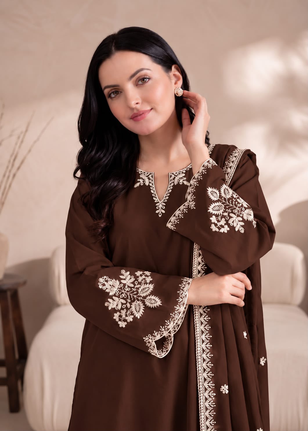 Rumi Set D#3003 Premium Air-Jet Dhanak 3PC Winter Suit