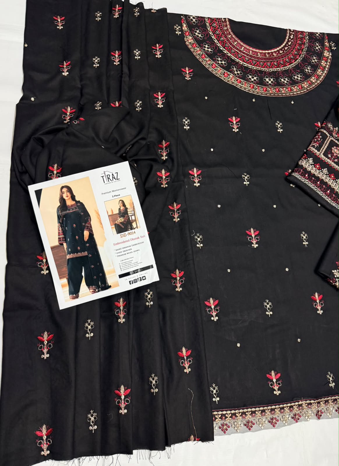 Tiraz 9014 – Winter 3 Piece Heavy Embroidered Collection