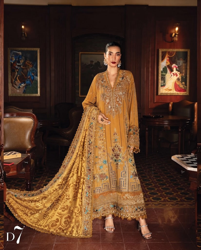 Maria B Premium Air-Jet Dhanak 3PC Embroidered Winter Suit | NF-421