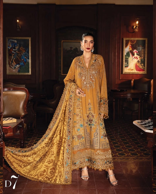 Maria B Premium Air-Jet Dhanak 3PC Embroidered Winter Suit | NF-421