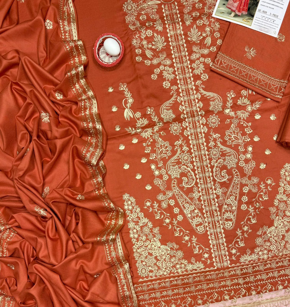 Libaas 6529 – Luxury Air-Jet Dhanak 3-Piece Winter Suit