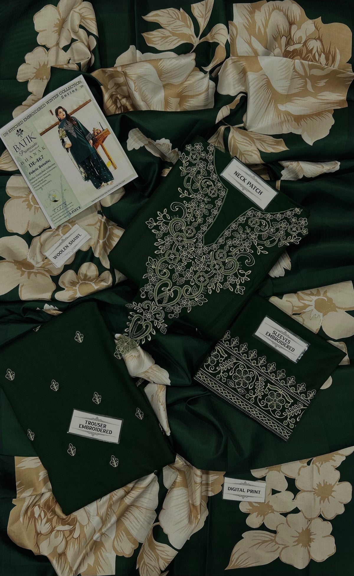 BATIK Premium 3-Piece Embroidered Suit | Winter Collection 2026–27