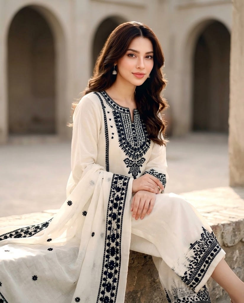 GRACE 1453 – Premium Airjet Dhanak 3-Piece Suit | Winter Collection 2026–27