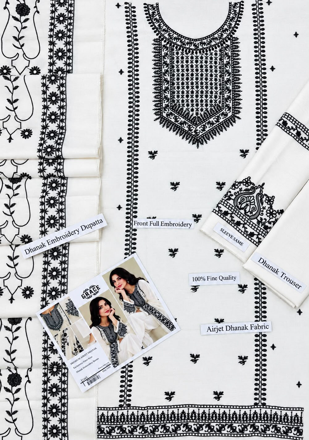 GRACE 1453 – Premium Airjet Dhanak 3-Piece Suit | Winter Collection 2026–27