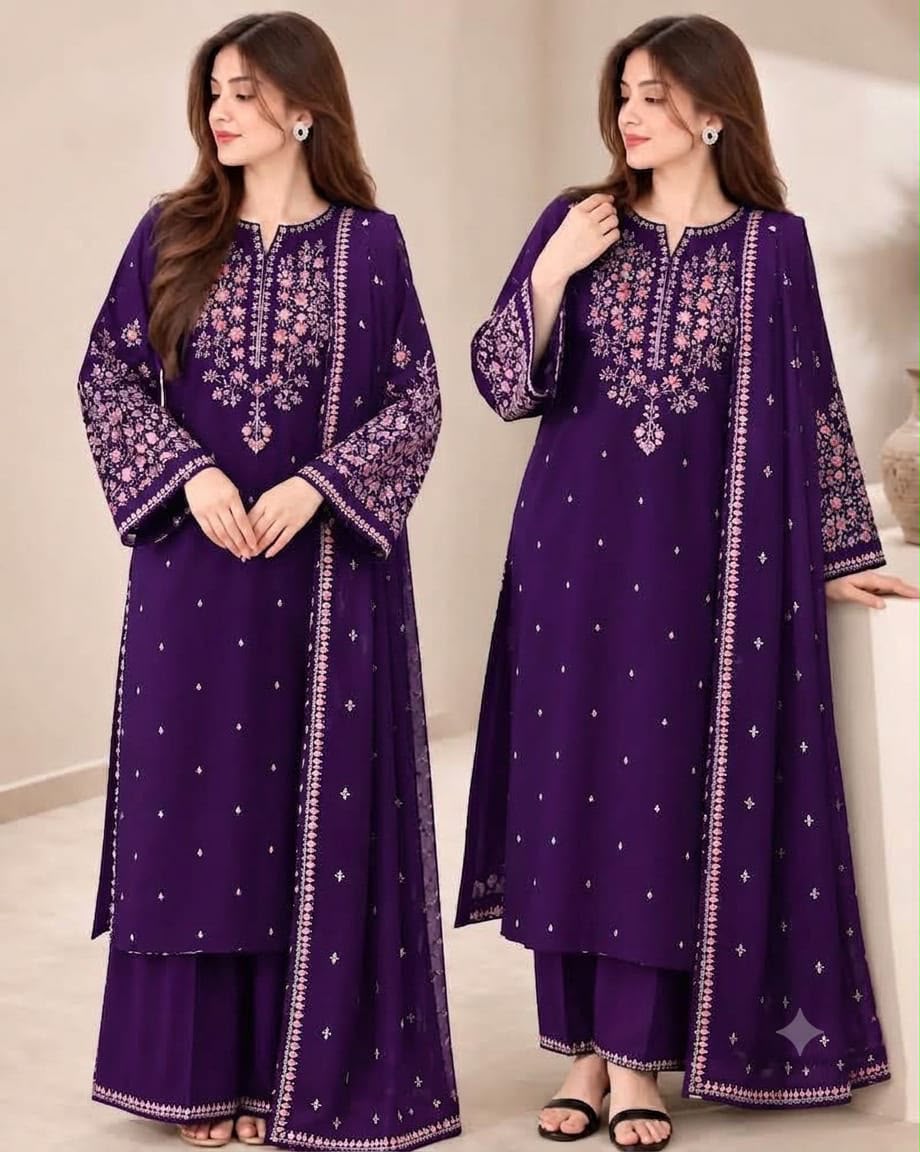 Batik Winter Dhanak 3PC Embroidered Suit | Premium Air-Jet Pure Dhanak Collection 2026-27