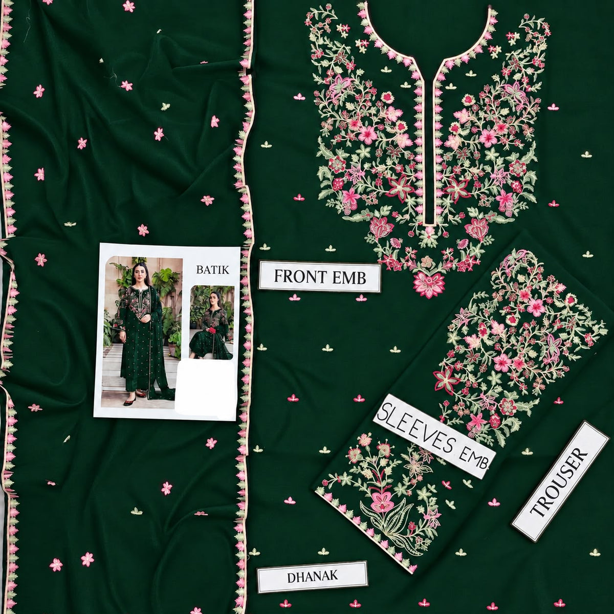 Batik Winter Dhanak 3PC Embroidered Suit | Premium Air-Jet Pure Dhanak Collection 2026-27