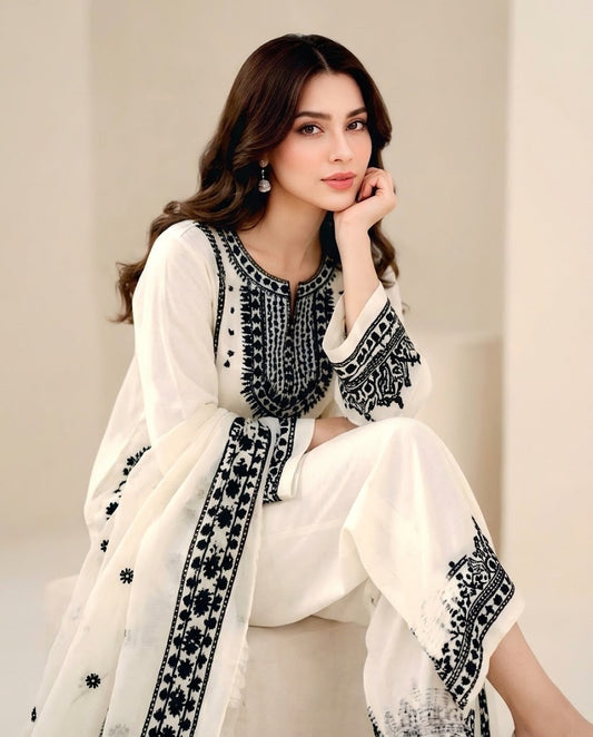 GRACE 1453 – Premium Airjet Dhanak 3-Piece Suit | Winter Collection 2026–27